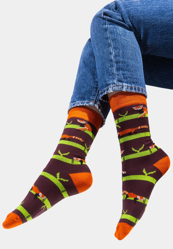 Socks organic cotton Red Panda