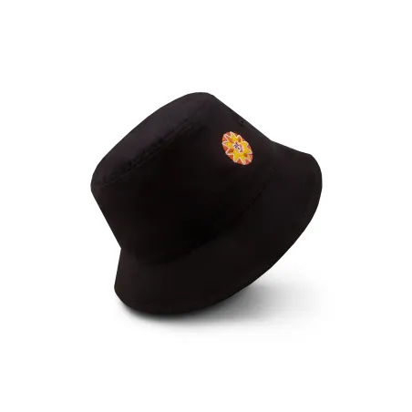 Kapelusz bucket hat z bawełny organicznej czarny Słońce