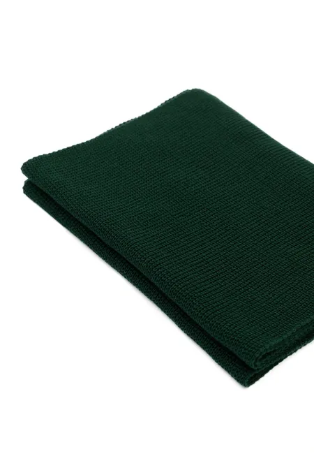 Bottle green organic cotton plain scarf