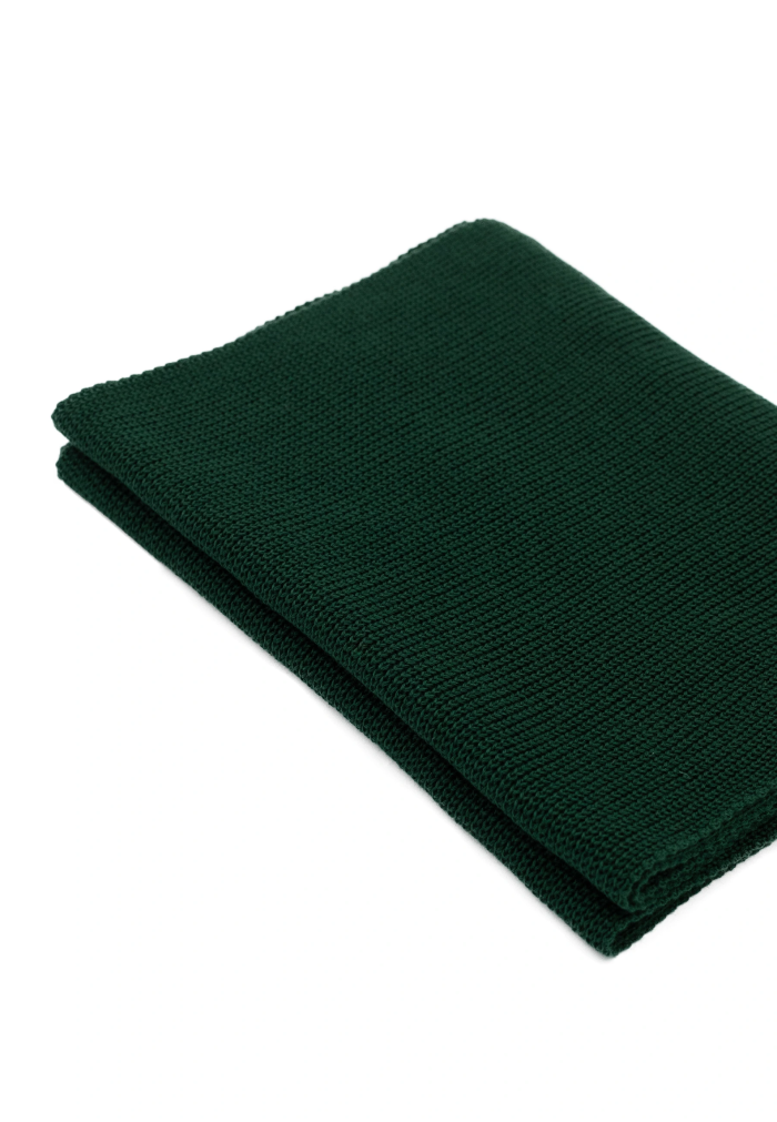 Bottle green organic cotton plain scarf