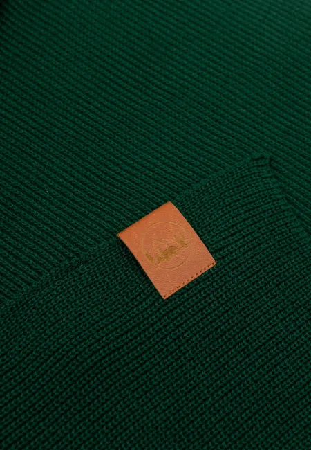 Bottle green organic cotton plain scarf