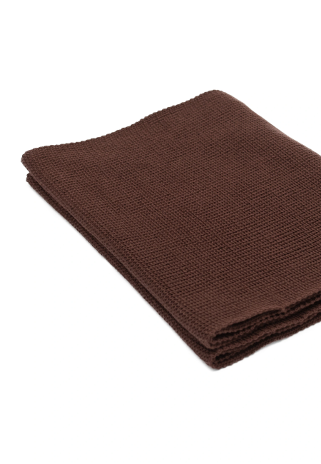 Brown organic cotton plain scarf