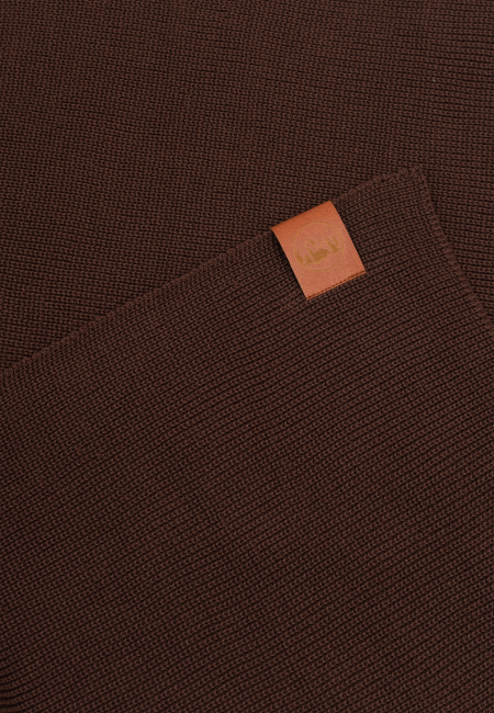 Brown organic cotton plain scarf
