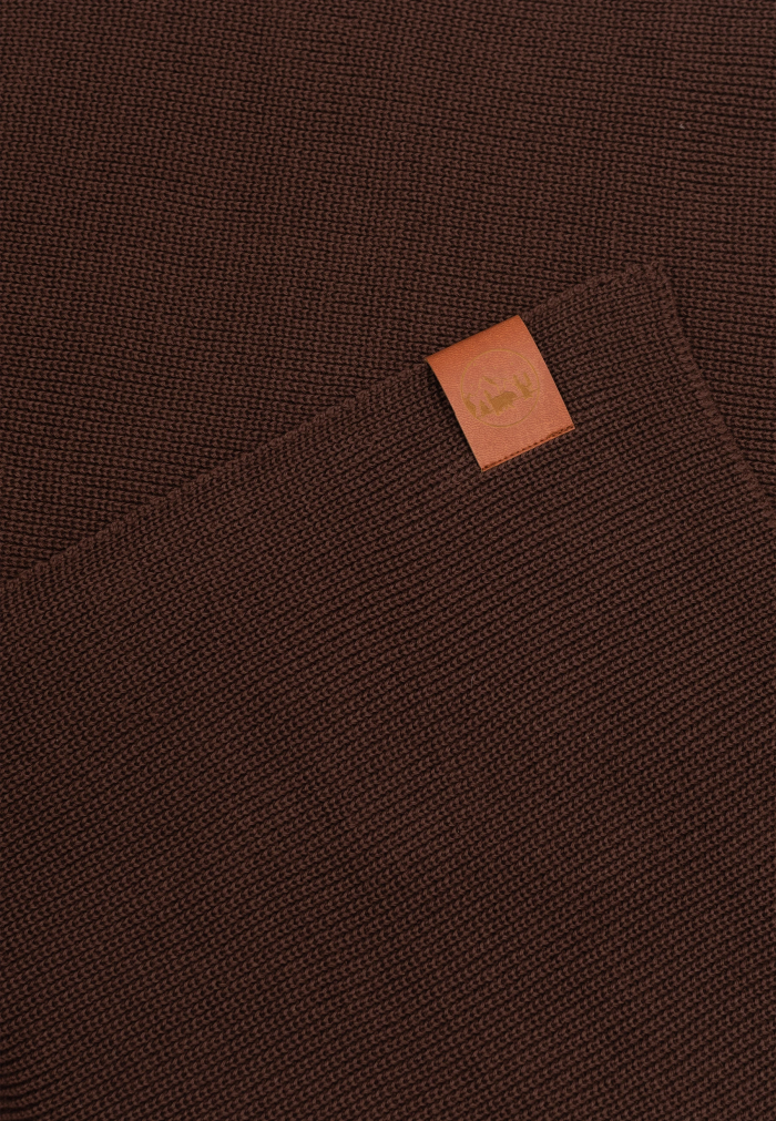 Brown organic cotton plain scarf