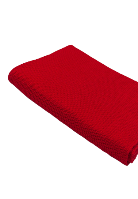 Poppy red organic cotton plain scarf