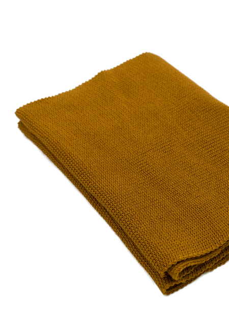 Mustard organic cotton plain scarf