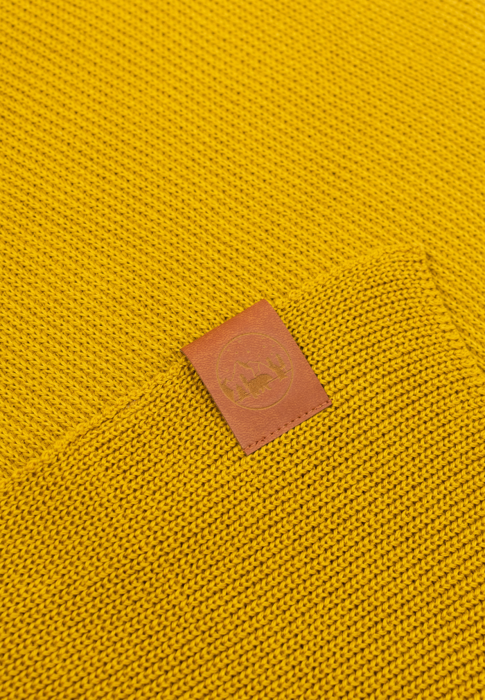 Mustard organic cotton plain scarf
