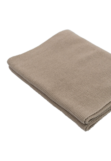 Beige organic cotton plain scarf