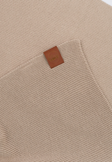 Beige organic cotton plain scarf