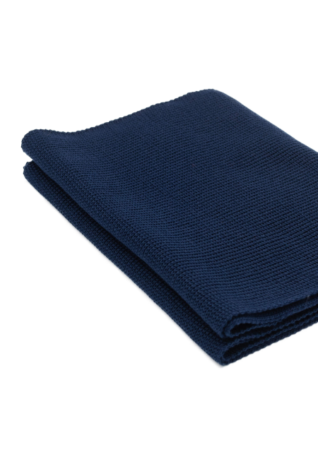 Navy blue organic cotton plain scarf