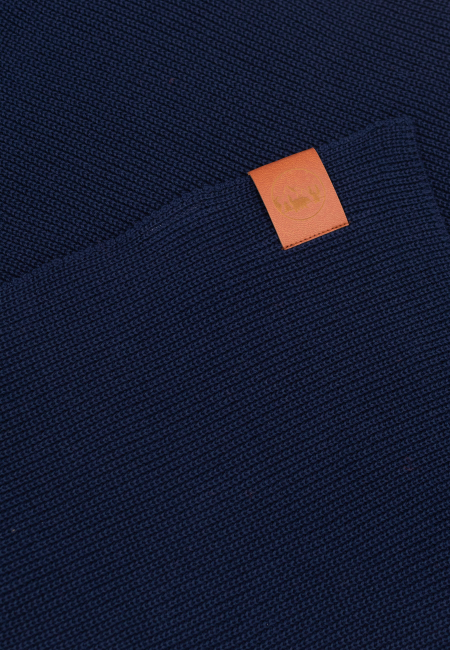Navy blue organic cotton plain scarf