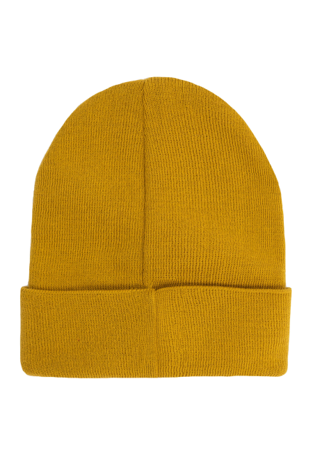 Czapka beanie z bawełny organicznej musztardowa