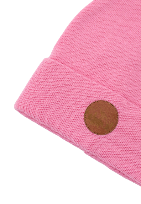 Czapka beanie z bawełny organicznej różowa lewkonia
