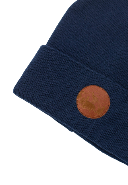 Czapka beanie z bawełny organicznej granatowa