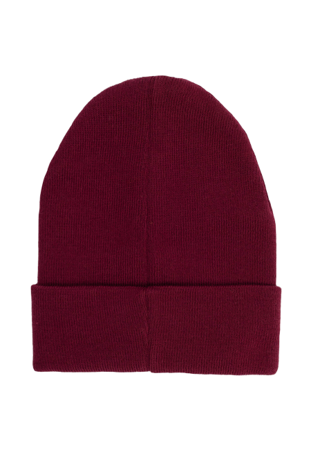 Czapka beanie z bawełny organicznej karminowa