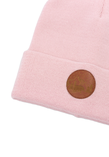 Czapka beanie z bawełny organicznej jasny róż