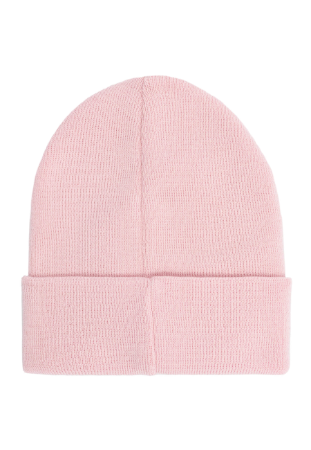 Czapka beanie z bawełny organicznej jasny róż