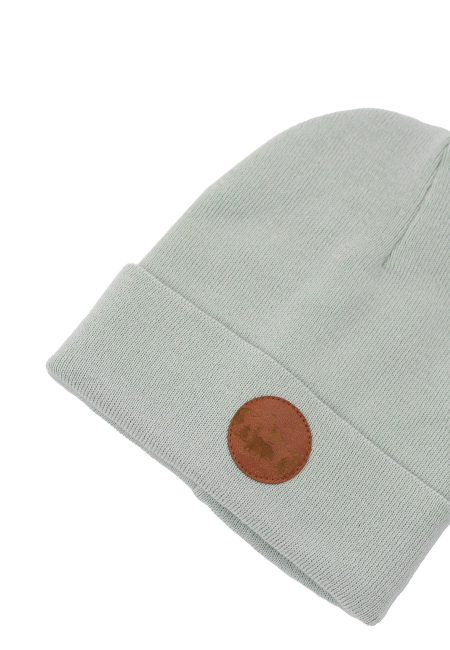 Czapka beanie z bawełny organicznej szara perłowa