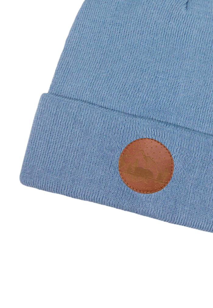 Blue-grey organic cotton classic beanie