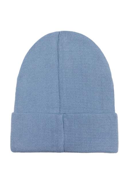 Czapka beanie z bawełny organicznej szary błękit