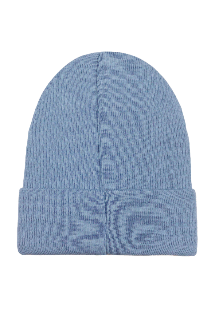 Blue-grey organic cotton classic beanie