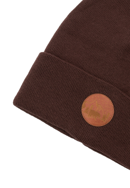Brown organic cotton classic beanie