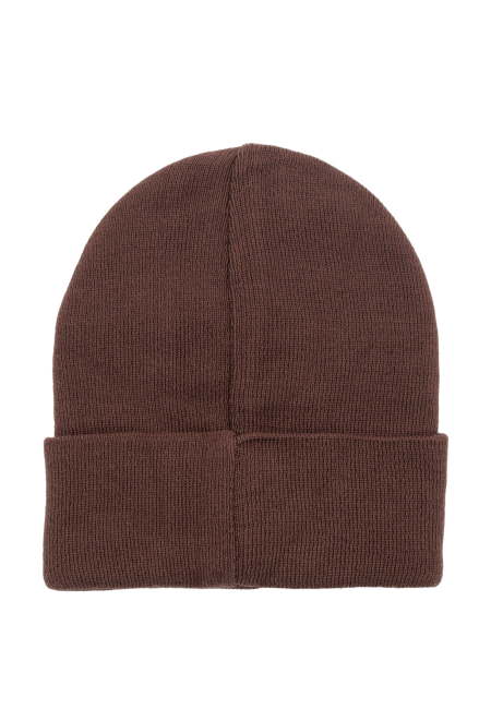 Brown organic cotton classic beanie