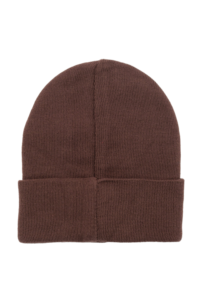 Brown organic cotton classic beanie