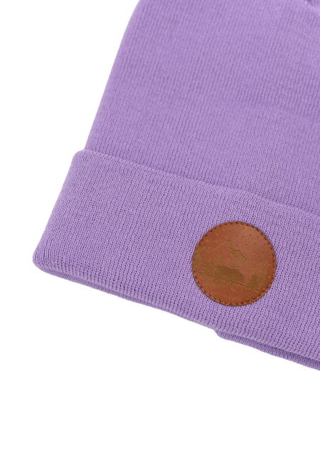 Czapka beanie z bawełny organicznej liliowa