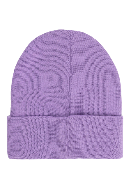 Czapka beanie z bawełny organicznej liliowa