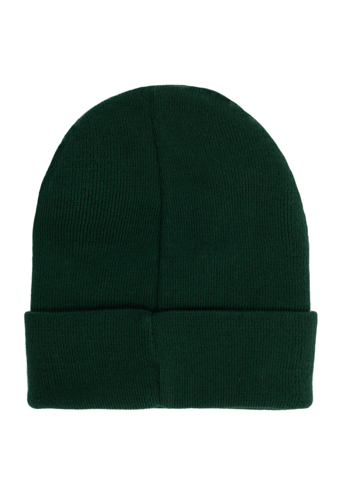 Czapka beanie z bawełny organicznej butelkowa zieleń