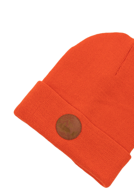 Czapka beanie z bawełny organicznej pomarańczowa