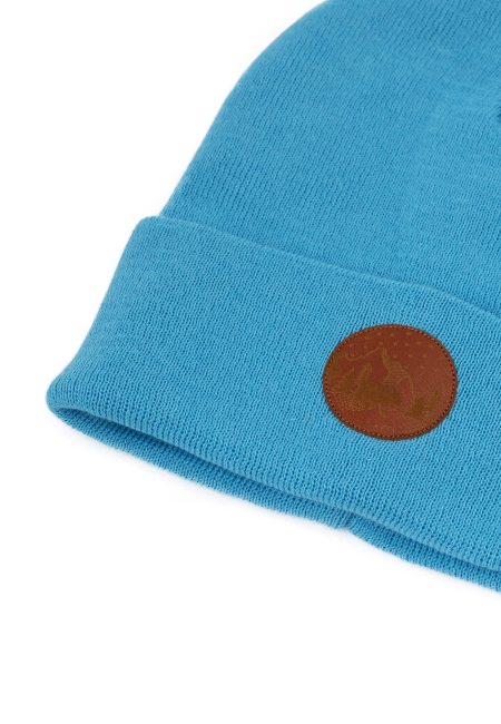 Czapka beanie z bawełny organicznej niebiańska