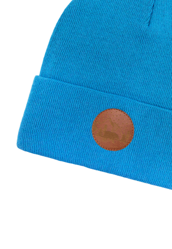 Czapka beanie z bawełny organicznej niebieska