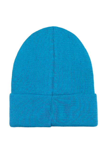 Czapka beanie z bawełny organicznej niebieska