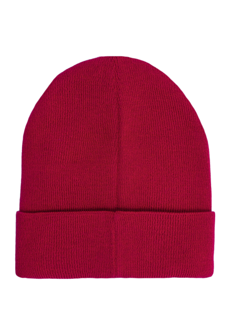 Czapka beanie z bawełny organicznej malinowa
