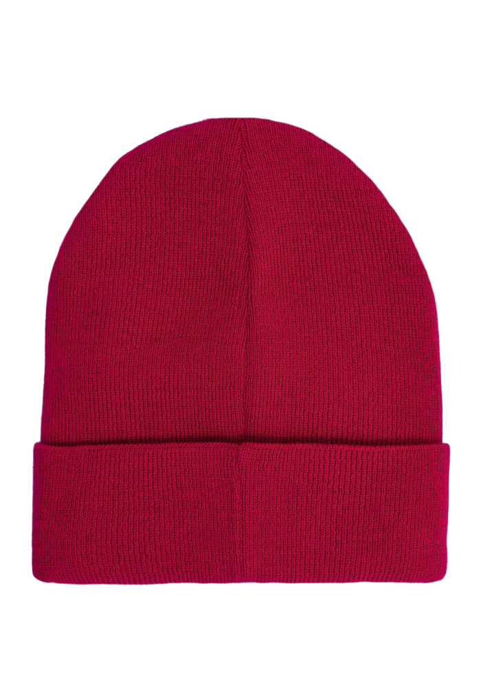 Czapka beanie z bawełny organicznej malinowa