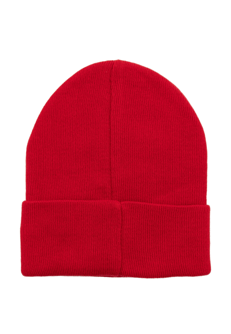 Poppy red organic cotton classic beanie