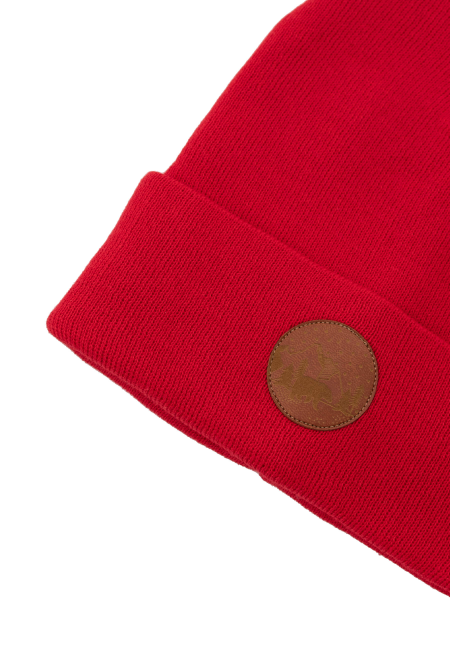 Poppy red organic cotton classic beanie