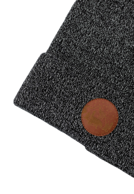 Czapka beanie z bawełny organicznej czarno-biały melanż