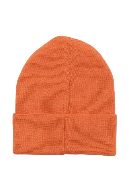 Czapka beanie z bawełny organicznej brzoskwiniowa