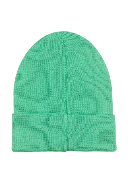 Czapka beanie z bawełny organicznej blada miętowa