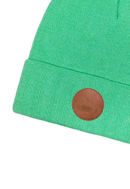 Czapka beanie z bawełny organicznej blada miętowa