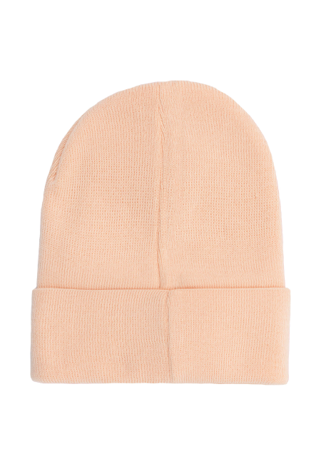 Czapka beanie z bawełny organicznej różany krem