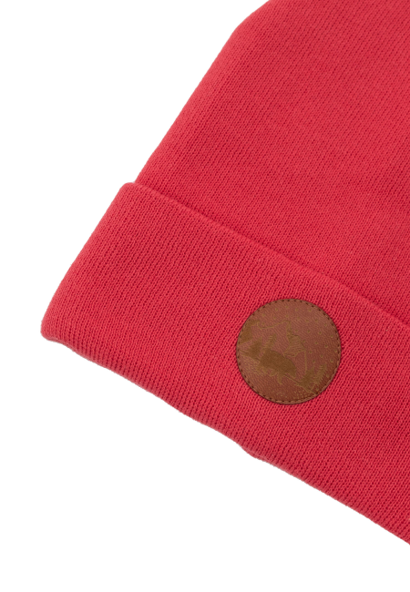 Czapka beanie z bawełny organicznej czerwony tulipan