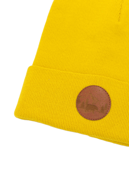 Czapka beanie z bawełny organicznej żółta