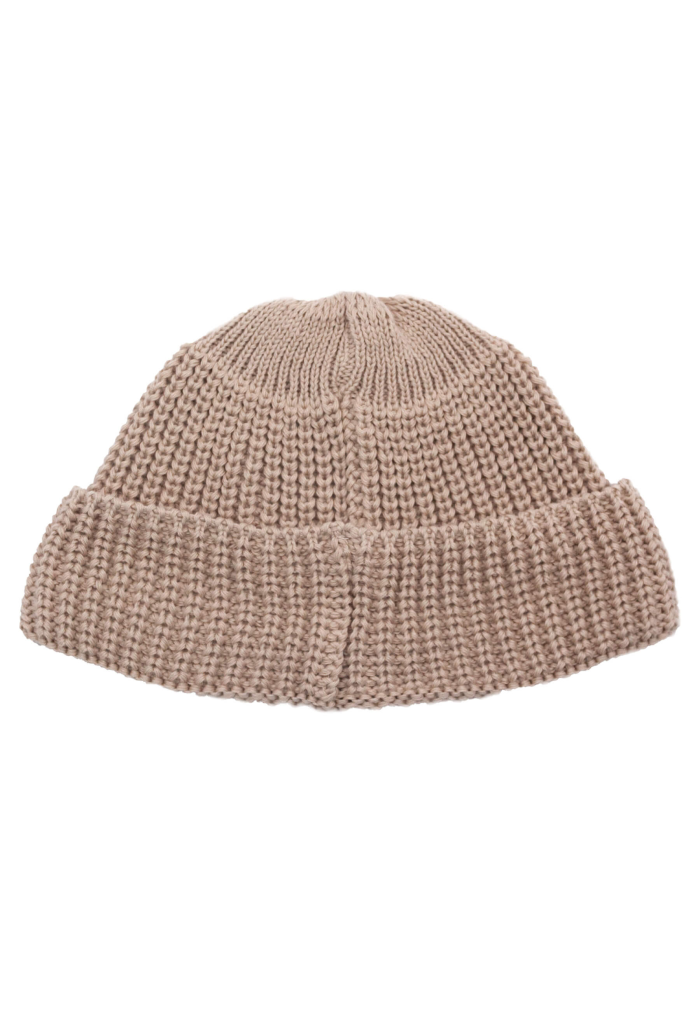 Beige organic cotton burglar beanie