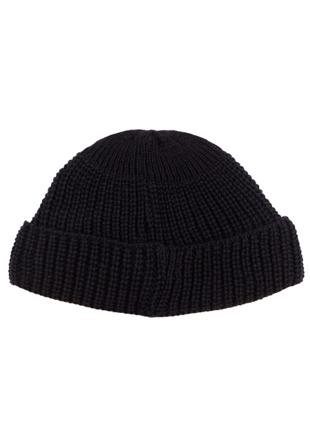 Black organic cotton burglar beanie