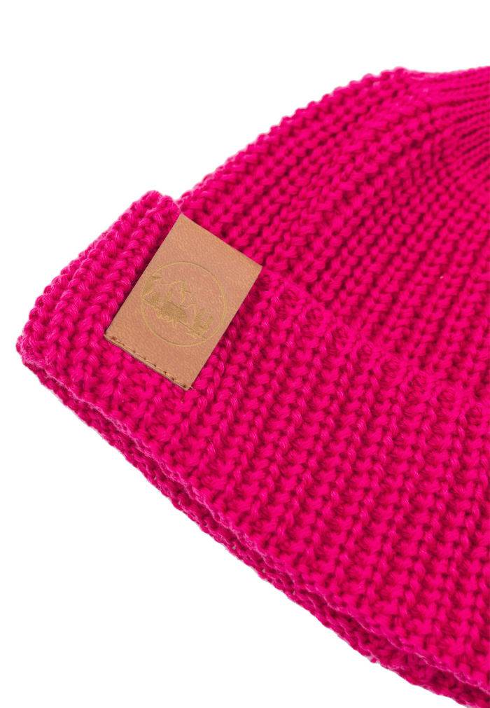 Pink organic cotton burglar beanie
