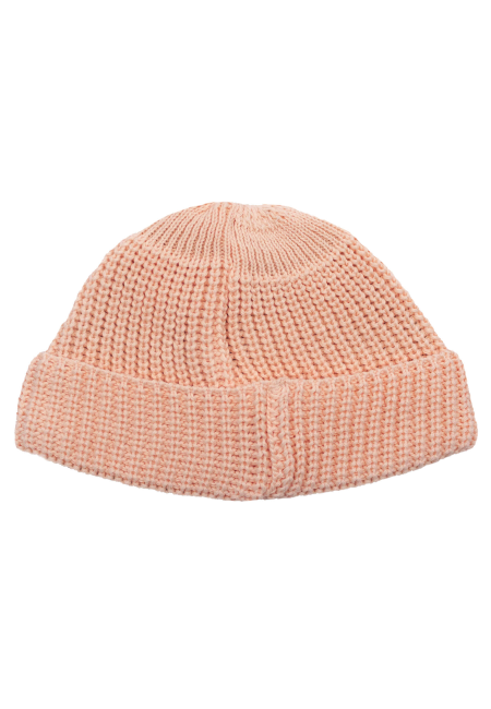 Rose cream organic cotton burglar beanie